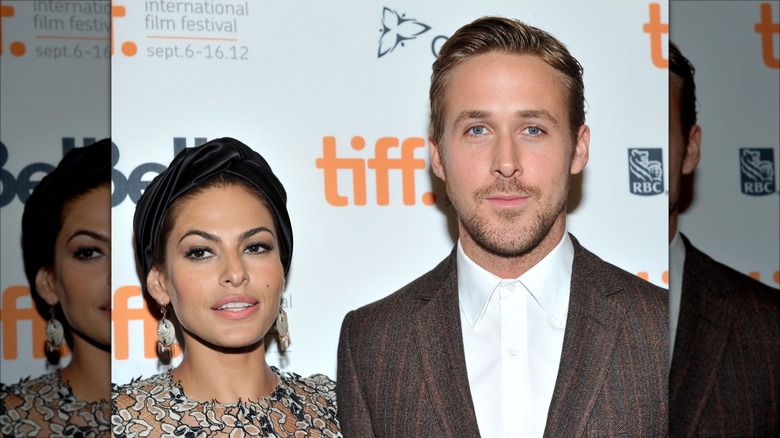 Eva Mendes and Ryan Gosling attend "The Place Beyond The Pines" premiere