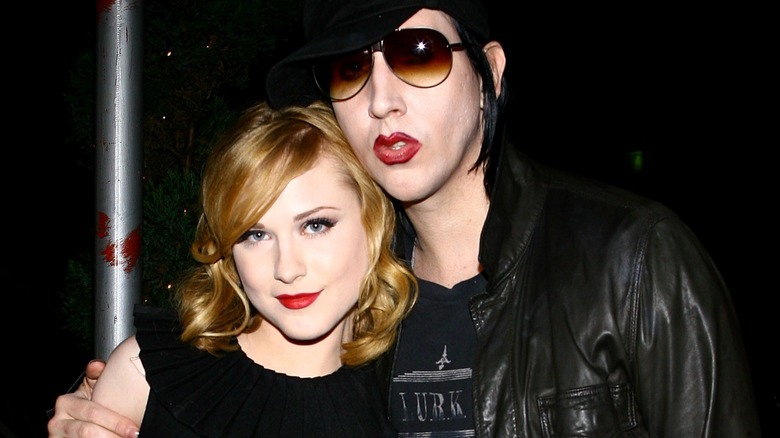 Evan Rachel Wood, Marilyn Manson posing