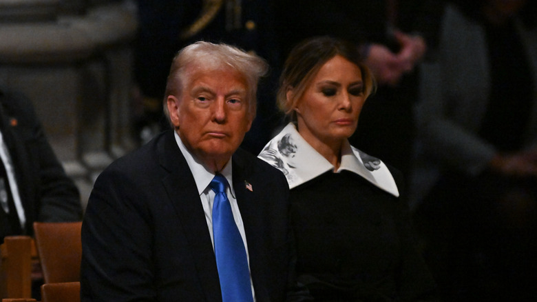 Donald and Melania Trump at Jimmy Carter's wedding