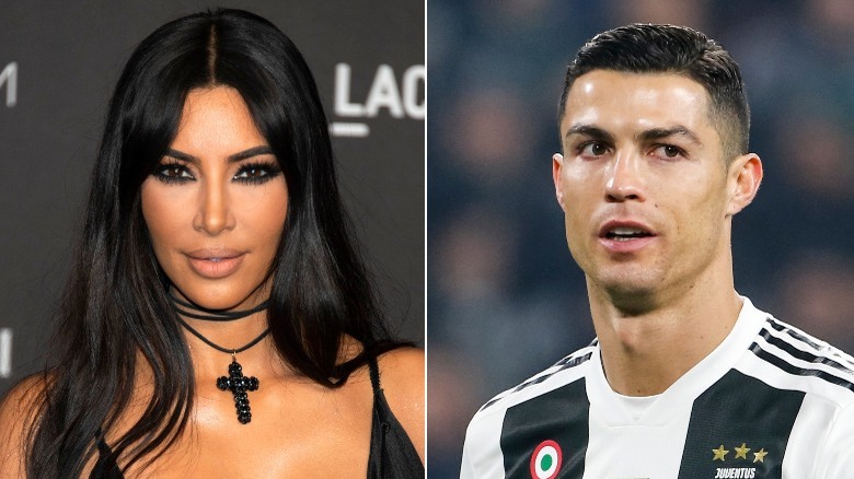 Kim Kardashian and Cristiano Ronaldo side by side