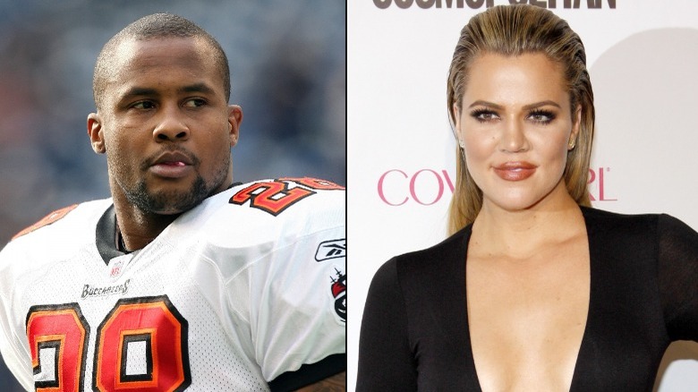 Derrick Ward and Khloe Kardashian side by side