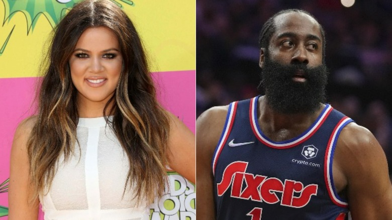 Khloe Kardashian and James Harden side by side