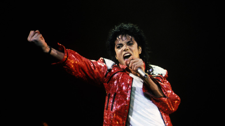 Michael Jackson performing in concert