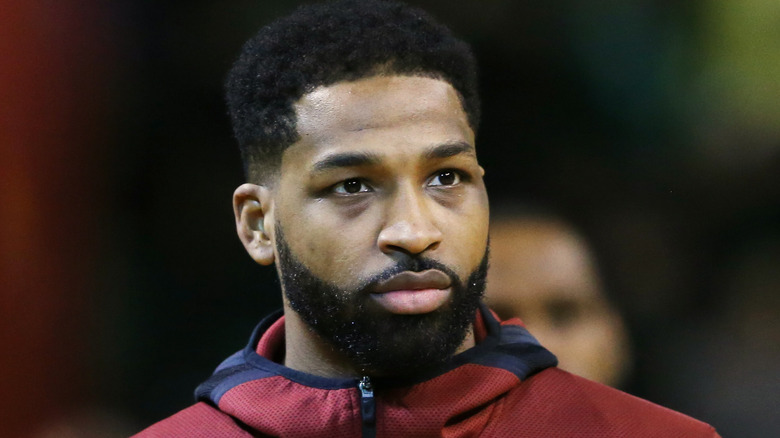 Tristan Thompson looking serious