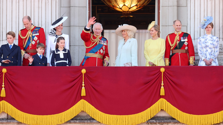 King Charles III looking over shoulder