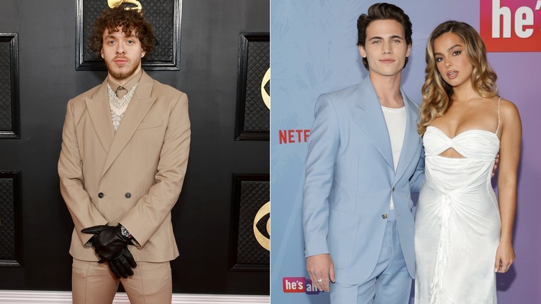 Jack Harlow, Tanner Buchanan and Addison Rae red carpet 