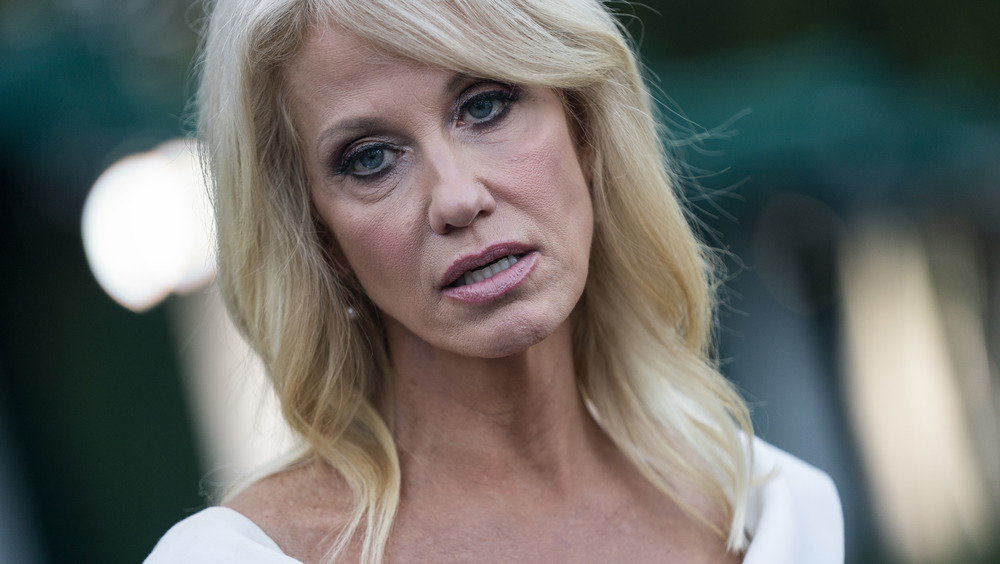 Kellyanne Conway staring at the camera