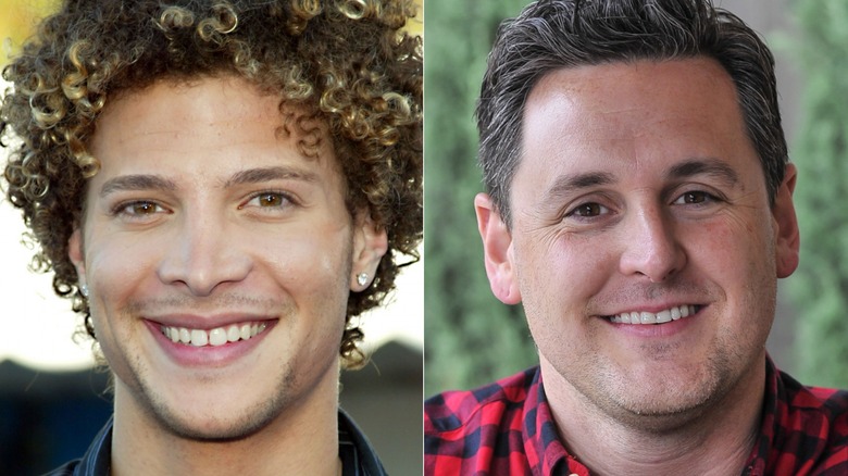 Justin Guarini, David Hodges smiling split image