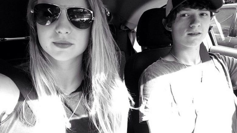 Tom Holland and Elle Lotherington car selfie