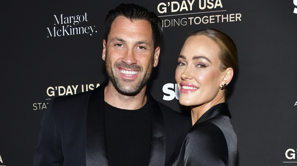 Maksim Chmerkovskiy and Peta Murgatroyd smiling