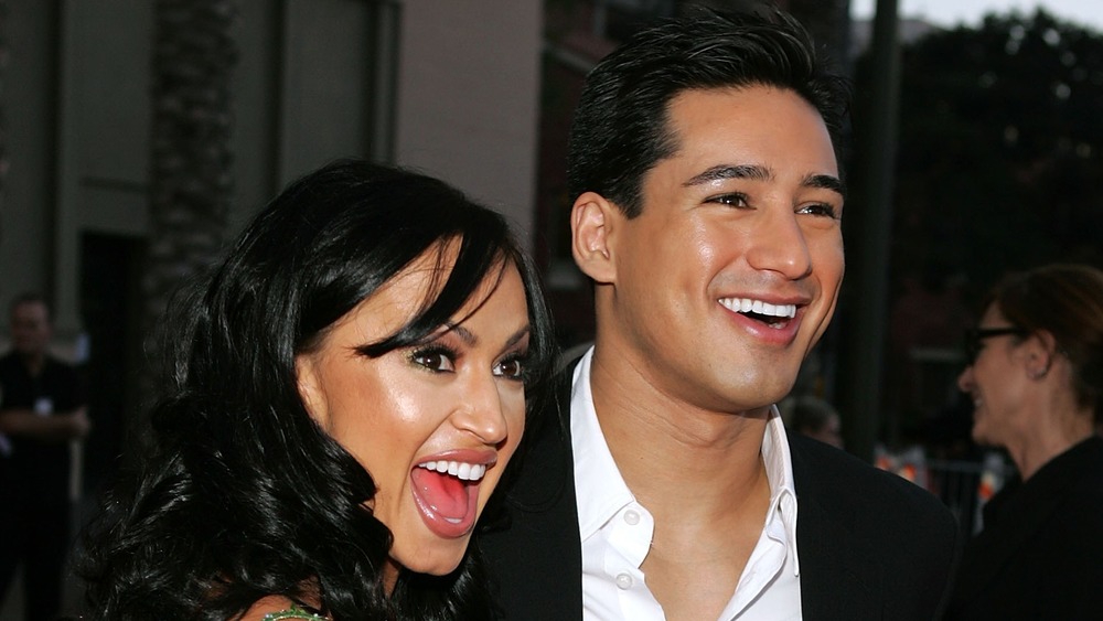 Karina Smirnoff and Mario Lopez smiling