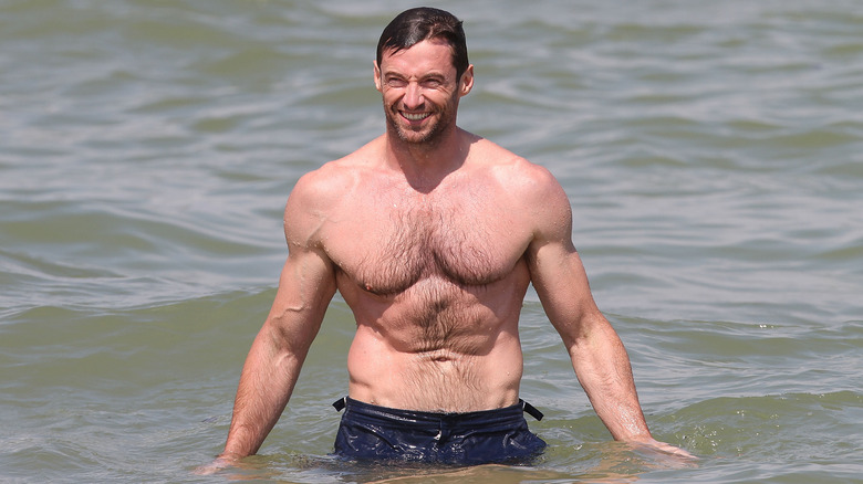 Hugh Jackman in the ocean