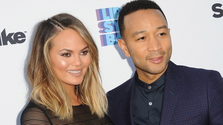 Chrissy Teigen and John Legend, smiling together