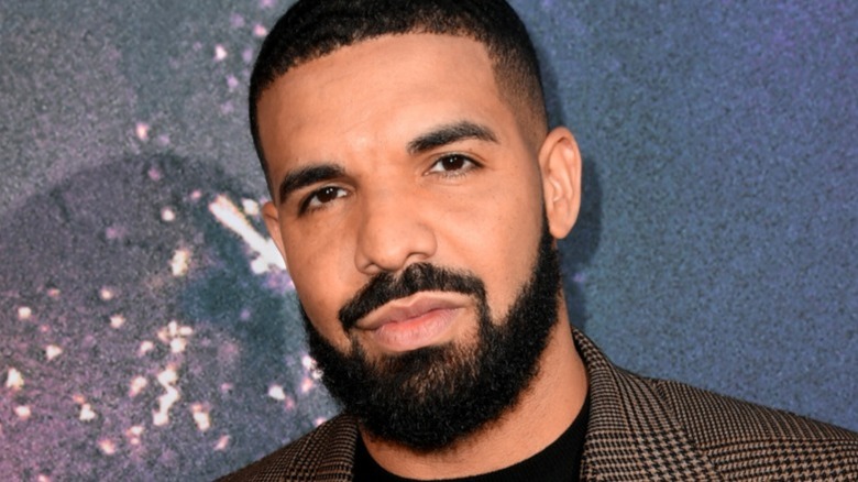 Drake poses for a red carpet photo