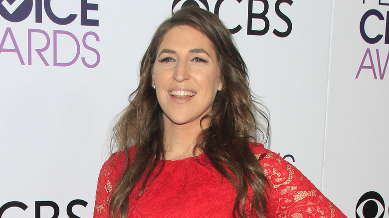 Mayim Bialik on the red carpet