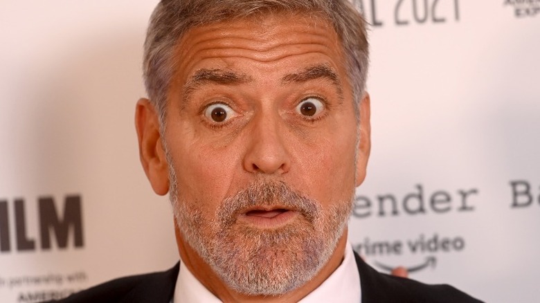 George Clooney with wide eyed look