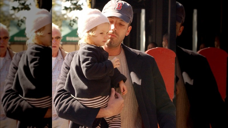 Ben Affleck holding Violet Affleck