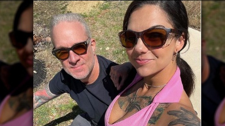 jesse james and his wife posing for social media 