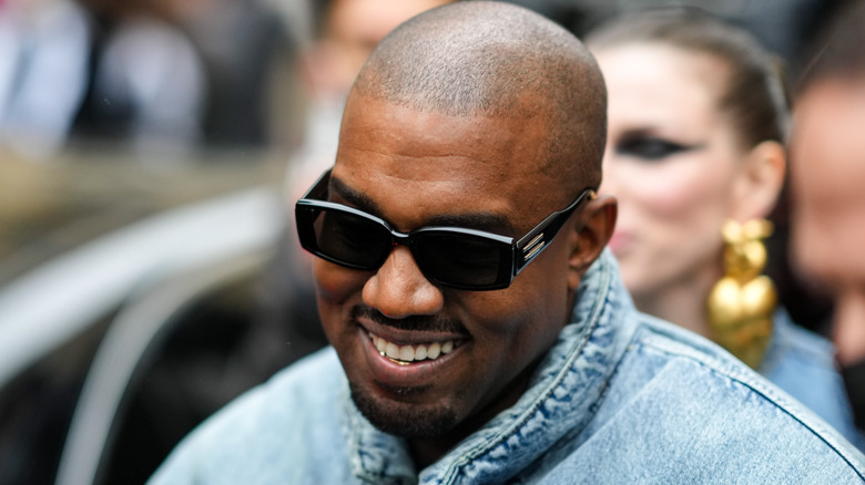 Kanye West smiling