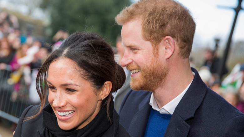 Meghan Markle and Prince Harry smiling