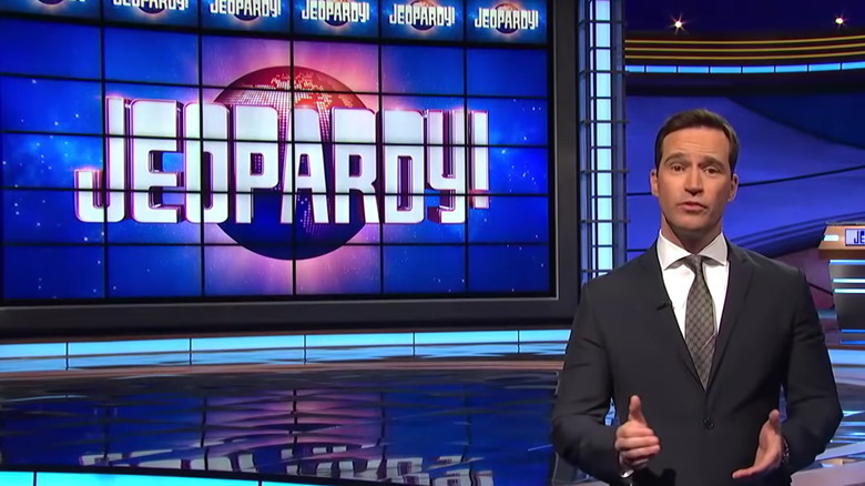 Mike Richards on the 'Jeopardy!' set