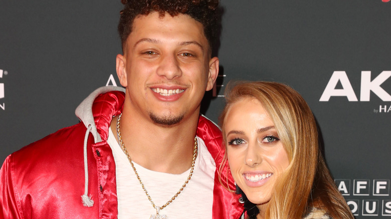 Patrick Mahomes and wife Brittany on the red carpet 