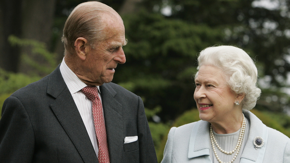 Prince Philip and Queen Elizabeth smiling