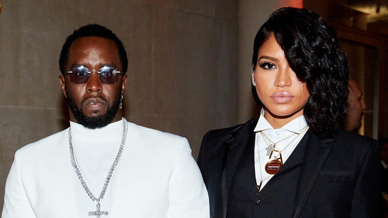 Sean Combs and Cassie Ventura posing