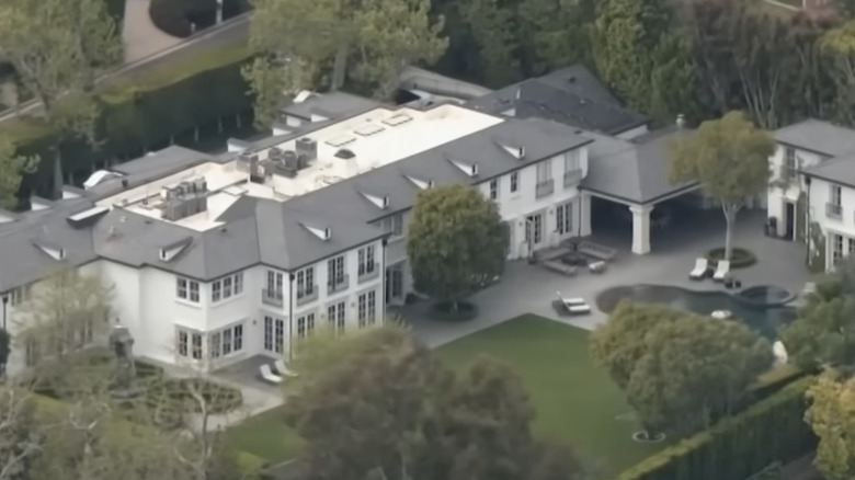 Diddy cream colored LA mansion