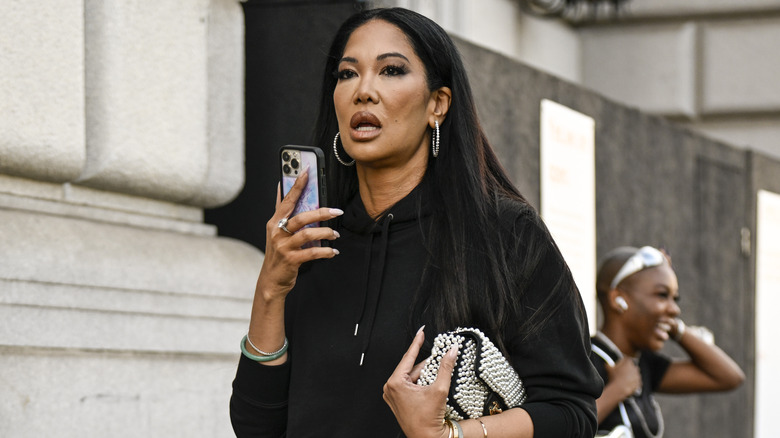 Kimora Lee Simmons on phone