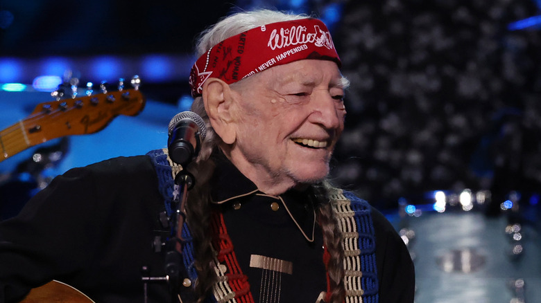 Willie Nelson smiling