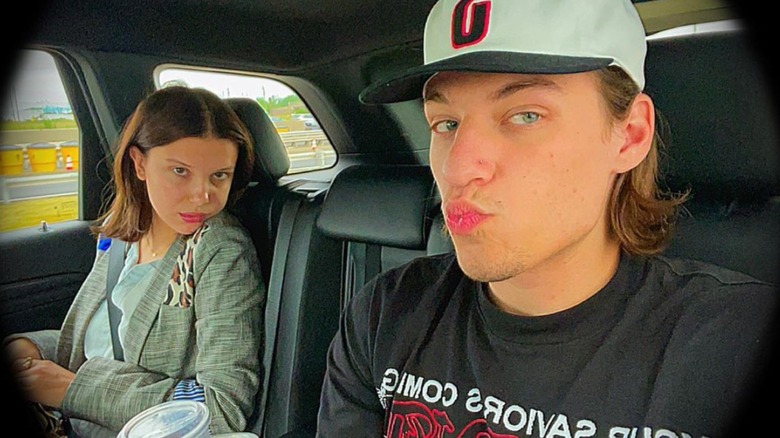 Millie Bobby Brown and Jake Bongiovi selfie