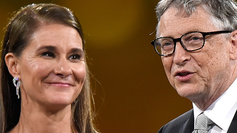 Bill and Melinda Gates onstage