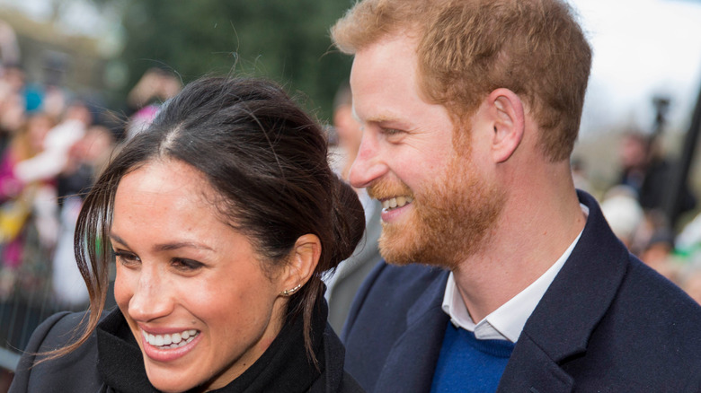 Meghan Markle and Prince Harry smiling