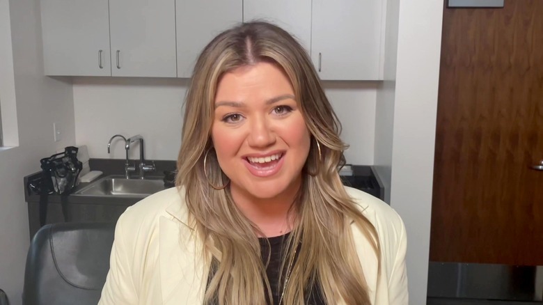 Screenshot of Kelly Clarkson interview about Emmy nod for "The Kelly Clarkson Show" 