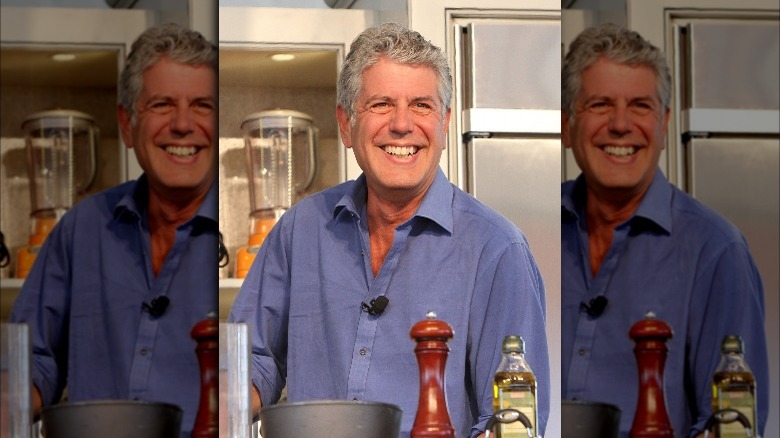 Anthony Bourdain smiling