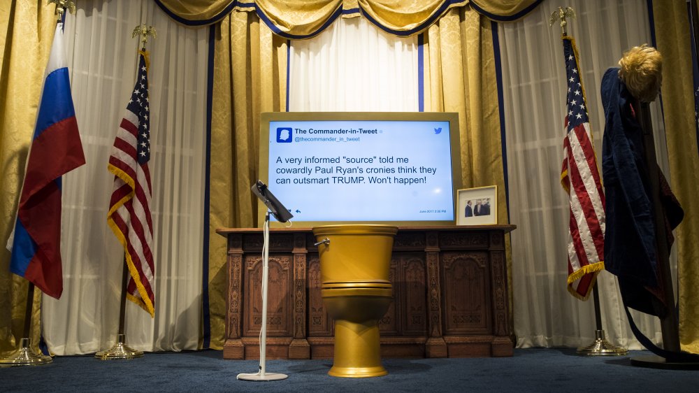 The Daily Show's Donald J. Trump Presidential Twitter Library exhibit