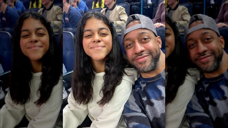 Samaya and Jaleel White posing for selfie