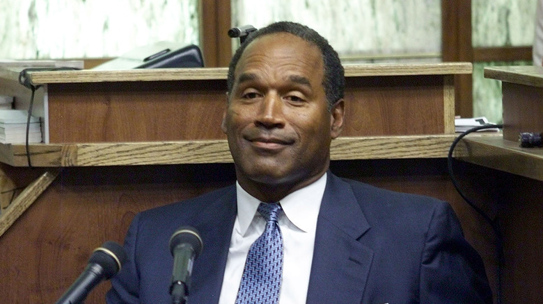 O.J. Simpson smirking