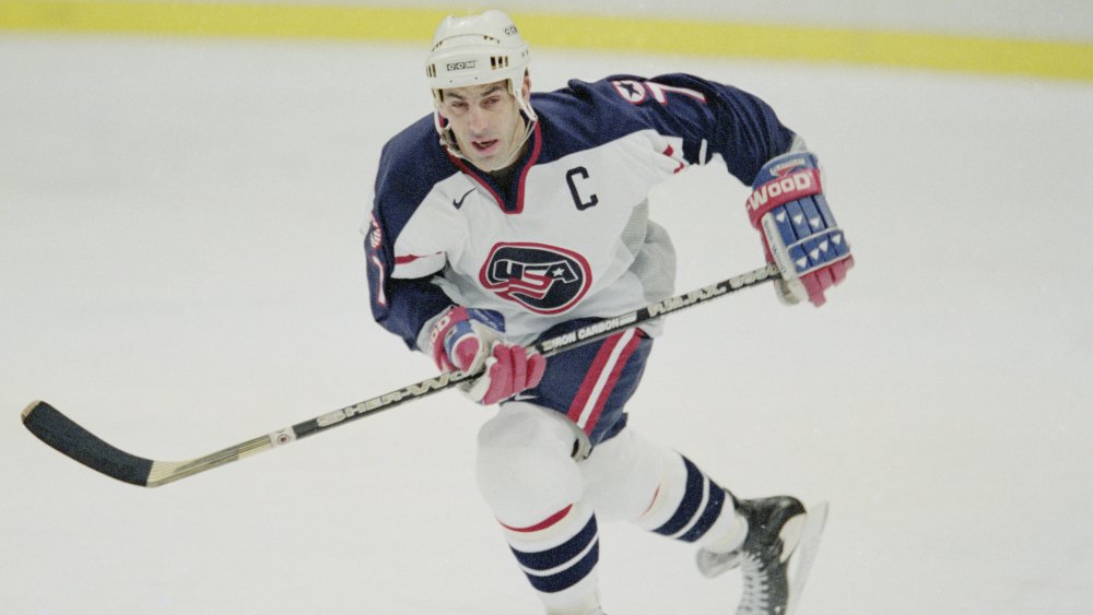 Chris Chelios playing in the 1998 Olympic Games