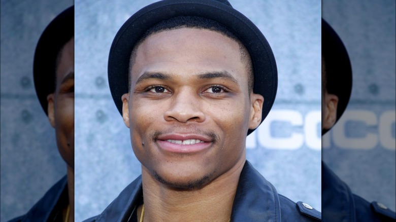 Russell Westbrook wearing a hat