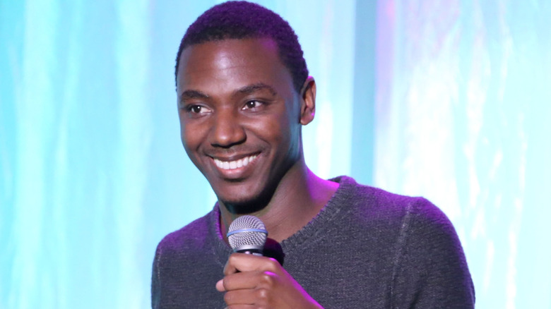 Jerrod Carmichael speaking on stage