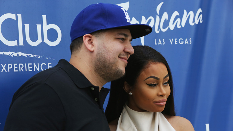 Blac Chyna and Rob Kardashian pose together