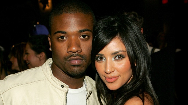 Kim Kardashian and Ray J pose together