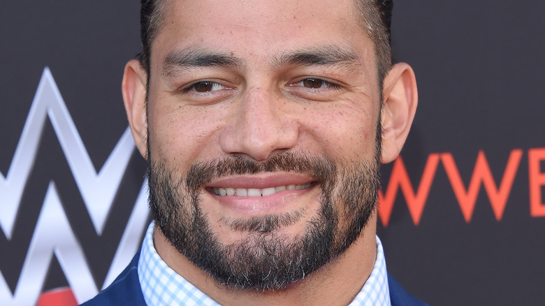 Roman Reigns smiling on the red carpet