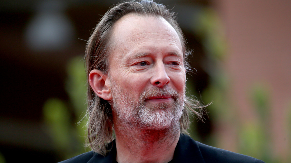 Thom Yorke grinning