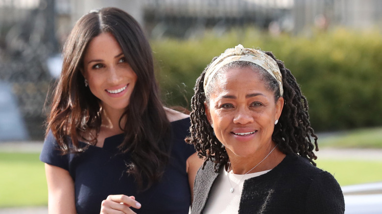 Meghan Markle and Doria Ragland smiling