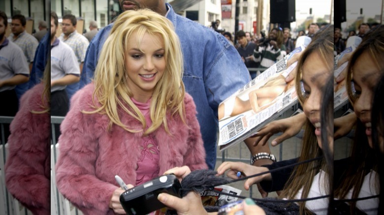 Britney Spears with fans