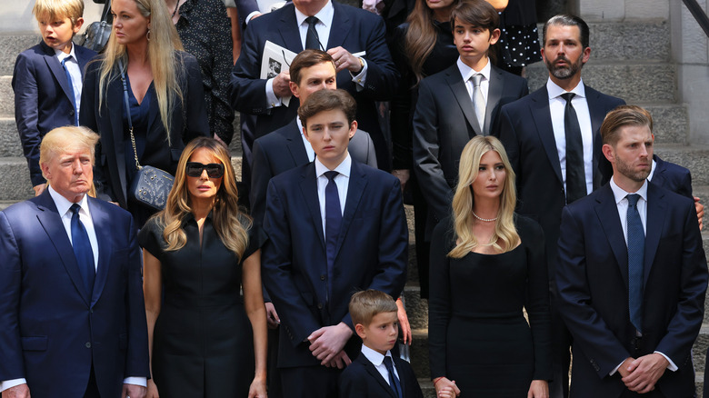 Trump family at Ivana Trump's funeral