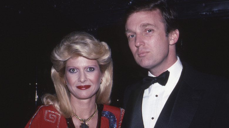 Ivana and Donald Trump posing